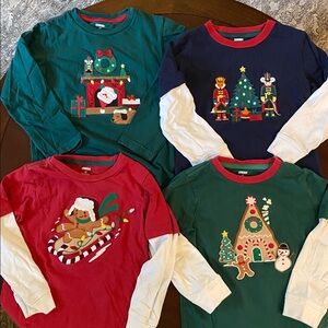 Gymboree Kids Long Sleeve Tees - Festive Designs